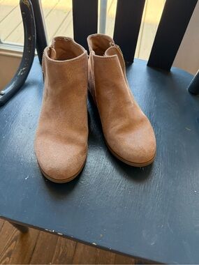 Sonoma Kids Suede Ankle Boots in Pink Sparkley Tan